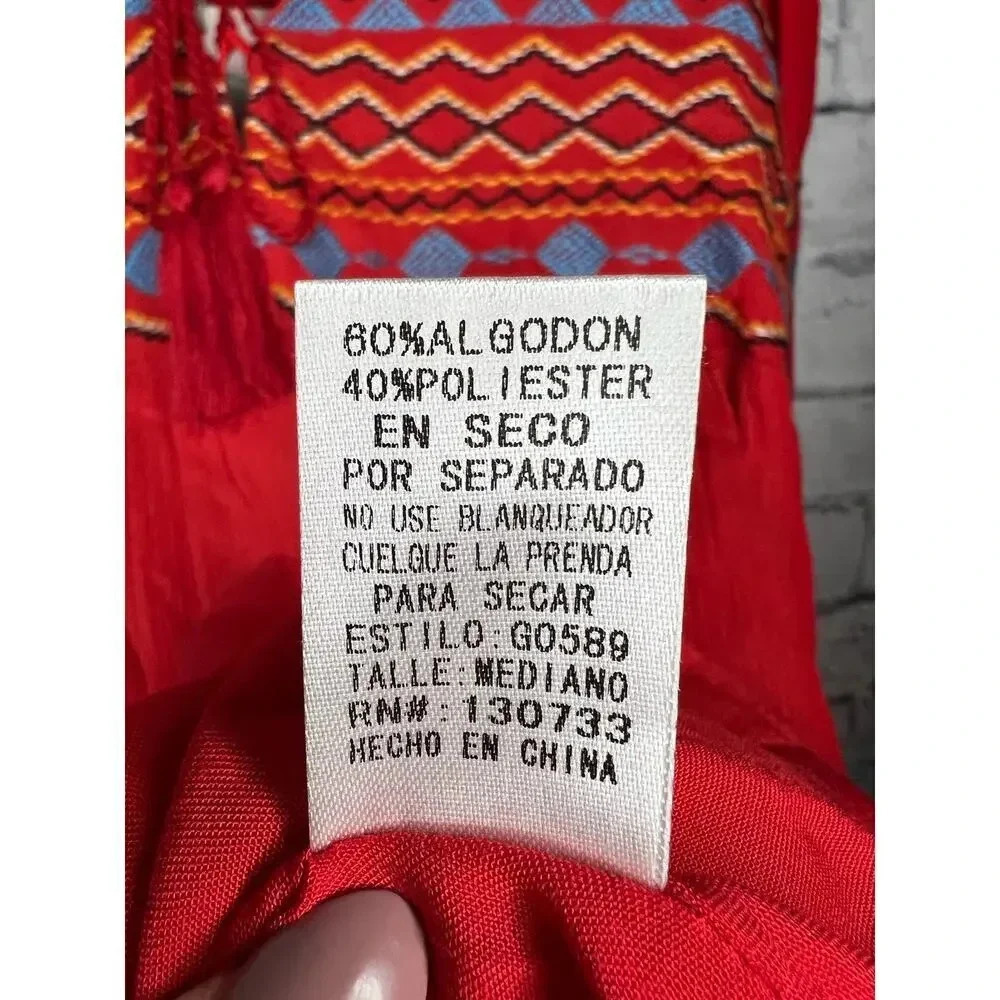 NWT Umgee red boho dress, size M. - Picture 9 of 10